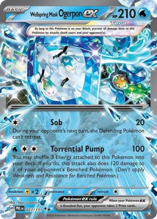 Wellspring Mask Ogerpon ex : PRISMATIC EVOLUTIONS - 027/131