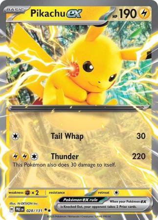 Pikachu ex : PRISMATIC EVOLUTIONS - 028/131