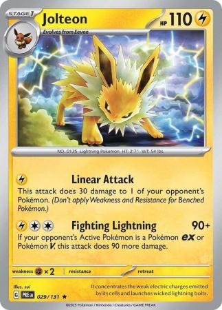 Jolteon : PRISMATIC EVOLUTIONS (Holo) - 029/131