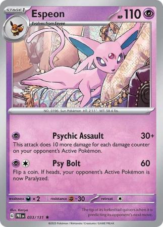 Espeon : PRISMATIC EVOLUTIONS (Holo) - 033/131