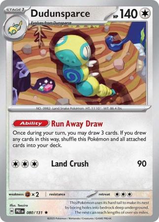 Dudunsparce : PRISMATIC EVOLUTIONS (Holo) - 080/131