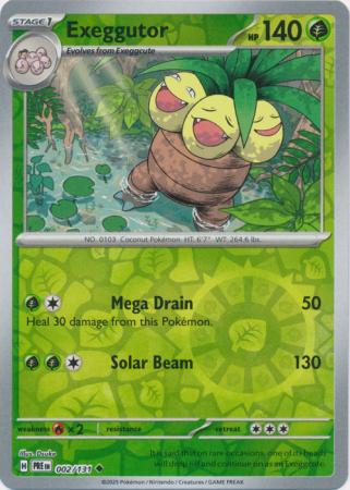 Exeggutor : PRISMATIC EVOLUTIONS (Reverse holo) - 002/131