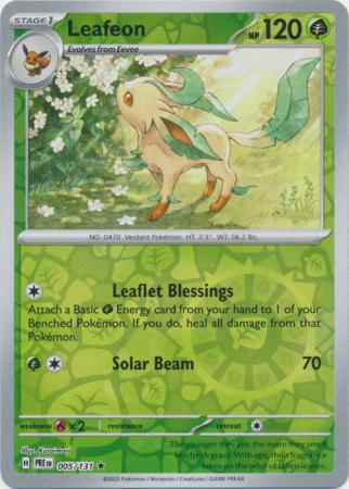 Leafeon : PRISMATIC EVOLUTIONS (Reverse holo) - 005/131