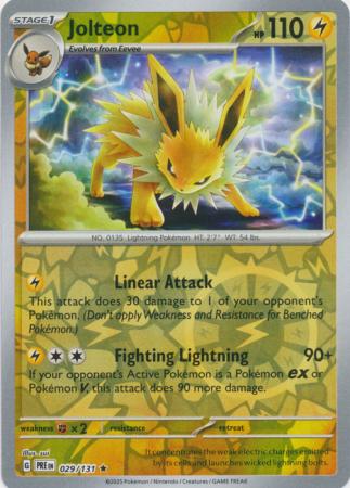 Jolteon : PRISMATIC EVOLUTIONS (Reverse holo) - 029/131