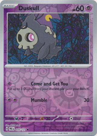 Duskull : PRISMATIC EVOLUTIONS (Reverse holo) - 035/131