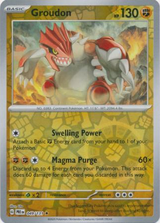 Groudon : PRISMATIC EVOLUTIONS (Reverse holo) - 049/131