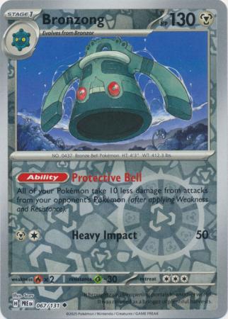 Bronzong : PRISMATIC EVOLUTIONS (Reverse holo) - 067/131