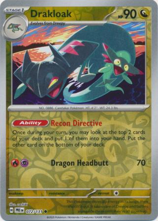 Drakloak : PRISMATIC EVOLUTIONS (Reverse holo) - 072/131