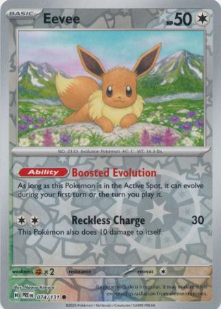 Eevee : PRISMATIC EVOLUTIONS (Reverse holo) - 074/131