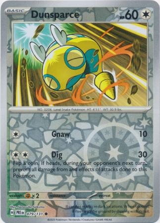 Dunsparce : PRISMATIC EVOLUTIONS (Reverse holo) - 079/131