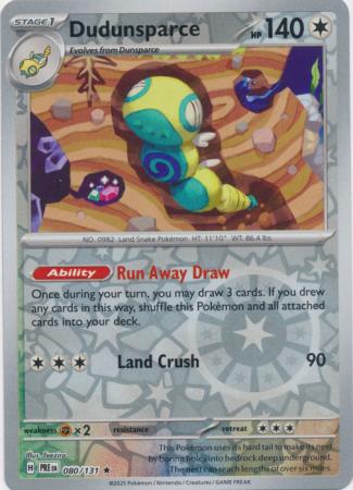 Dudunsparce : PRISMATIC EVOLUTIONS (Reverse holo) - 080/131