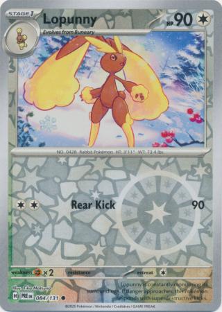 Lopunny : PRISMATIC EVOLUTIONS (Reverse holo) - 084/131