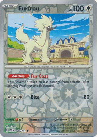 Furfrou : PRISMATIC EVOLUTIONS (Reverse holo) - 088/131