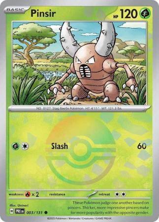 Pinsir : PRISMATIC EVOLUTIONS (Pokeball Reverse holo) - 003/131