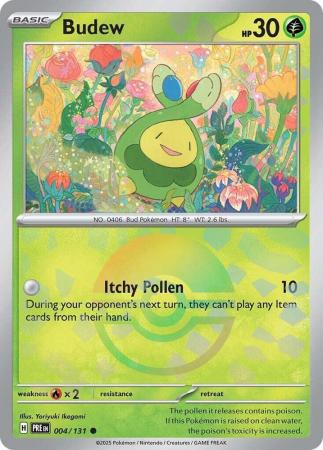 Budew : PRISMATIC EVOLUTIONS (Pokeball Reverse holo) - 004/131