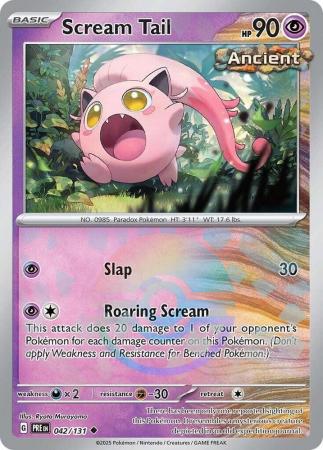 Scream Tail : PRISMATIC EVOLUTIONS (Pokeball Reverse holo) - 042/131