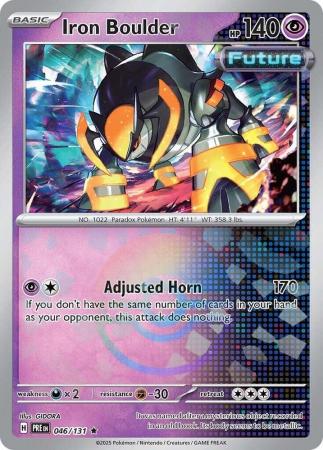 Iron Boulder : PRISMATIC EVOLUTIONS (Pokeball Reverse holo) - 046/131