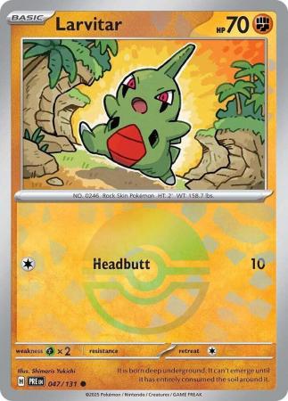 Larvitar : PRISMATIC EVOLUTIONS (Pokeball Reverse holo) - 047/131