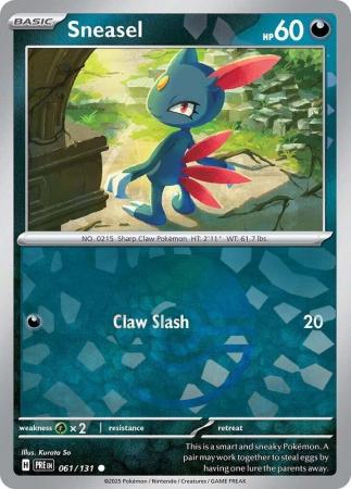 Sneasel : PRISMATIC EVOLUTIONS (Pokeball Reverse holo) - 061/131