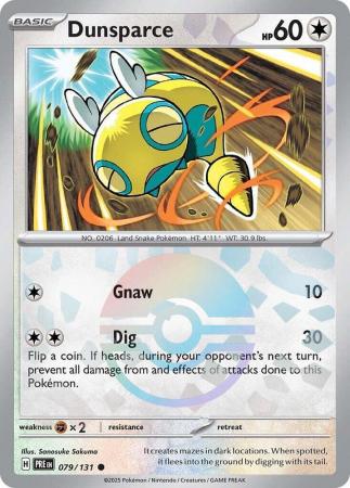 Dunsparce : PRISMATIC EVOLUTIONS (Pokeball Reverse holo) - 079/131