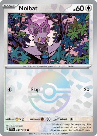 Noibat : PRISMATIC EVOLUTIONS (Pokeball Reverse holo) - 090/131