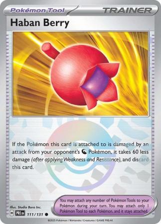 Haban Berry : PRISMATIC EVOLUTIONS (Pokeball Reverse holo) - 111/131 - Lockett Labs UK