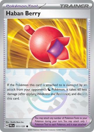 Haban Berry : PRISMATIC EVOLUTIONS (Pokeball Reverse holo) - 111/131