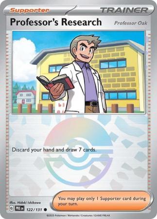Professor's Research (Professor Oak) : PRISMATIC EVOLUTIONS (Pokeball Reverse holo) - 122/131