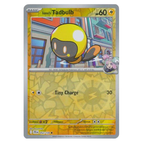 Iono's Tadbulb : JOURNEY TOGETHER (Reverse holo) - 052/159
