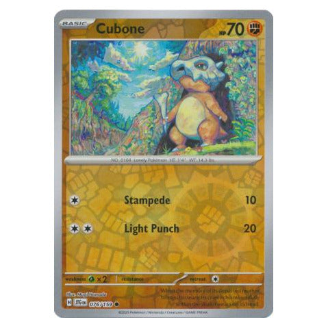 Cubone : JOURNEY TOGETHER (Reverse holo) - 076/159
