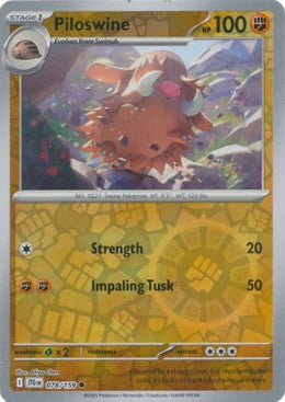 Piloswine : JOURNEY TOGETHER (Reverse holo) - 078/159