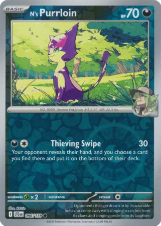N's Purrloin : JOURNEY TOGETHER (Reverse holo) - 096/159 - Lockett Labs UK