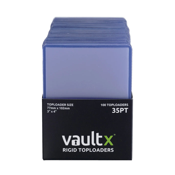 Vault X : Seamless Rigid Toploaders 35pt - (100ct) - Lockett Labs UK