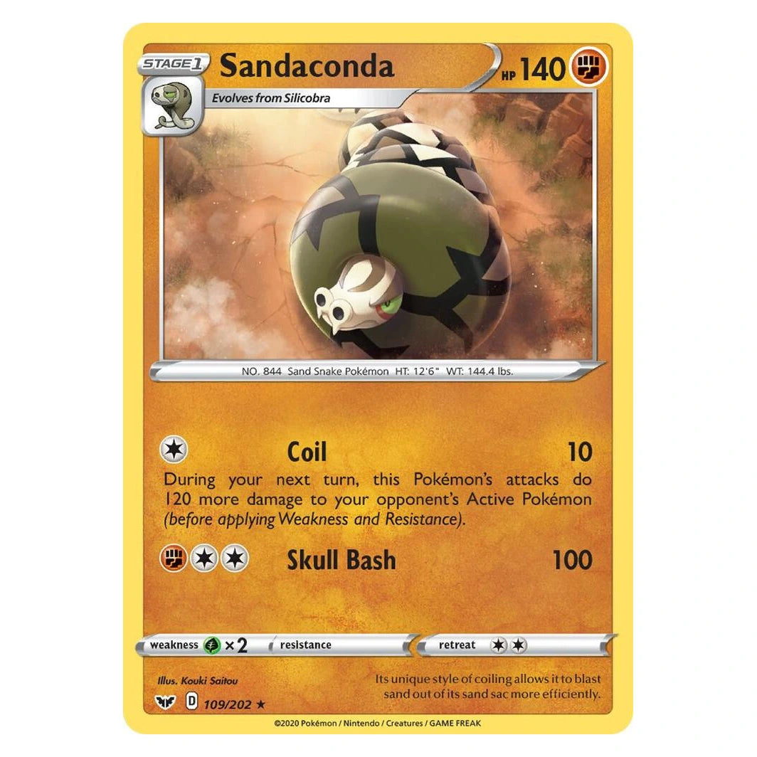 Sandaconda : SWORD & SHIELD BASE SET - 109/202 trading card