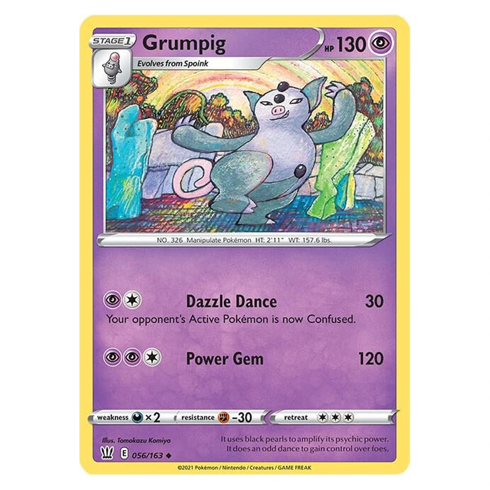 Grumpig : BATTLE STYLES - 056/163 trading card