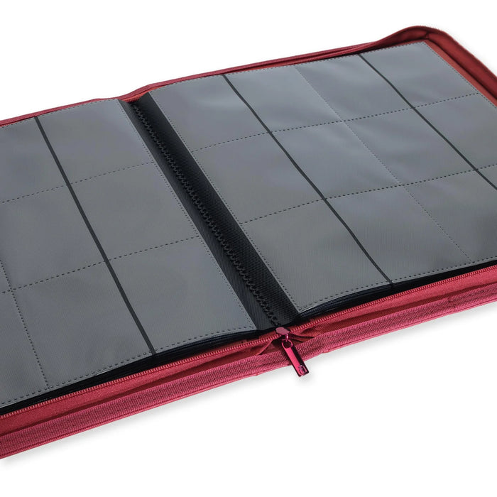 Vault X : 12-Pocket Exo-Tec Zip Binder - Metallic Red