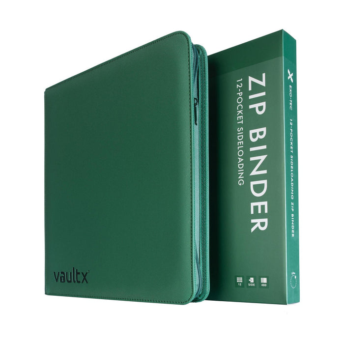 Vault X : 12-Pocket Exo-Tec Zip Binder - Metallic Green