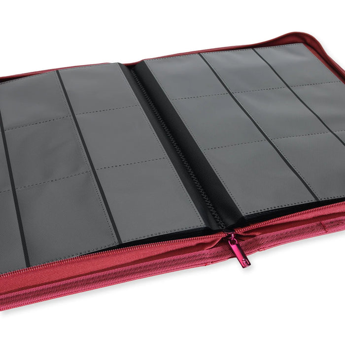 Vault X : 9-Pocket Exo-Tec Zip Binder - Metallic Red