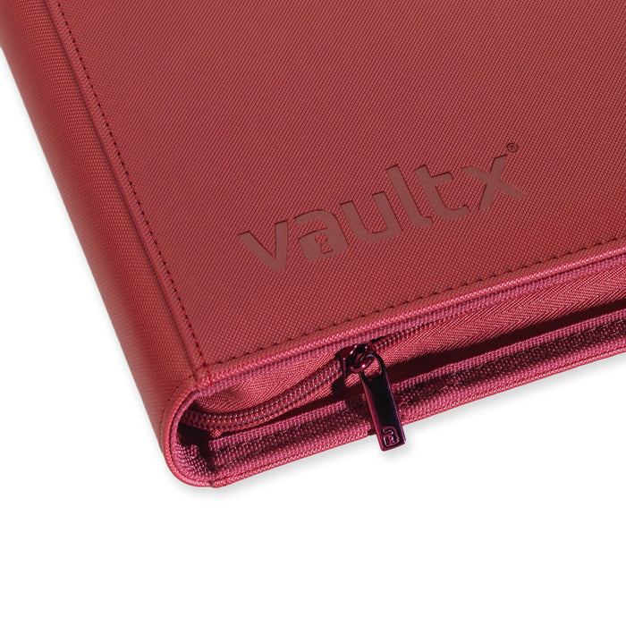 Vault X : 9-Pocket Exo-Tec Zip Binder - Metallic Red