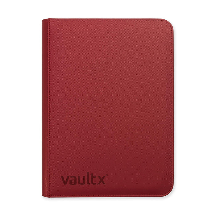Vault X : 9-Pocket Exo-Tec Zip Binder - Metallic Red