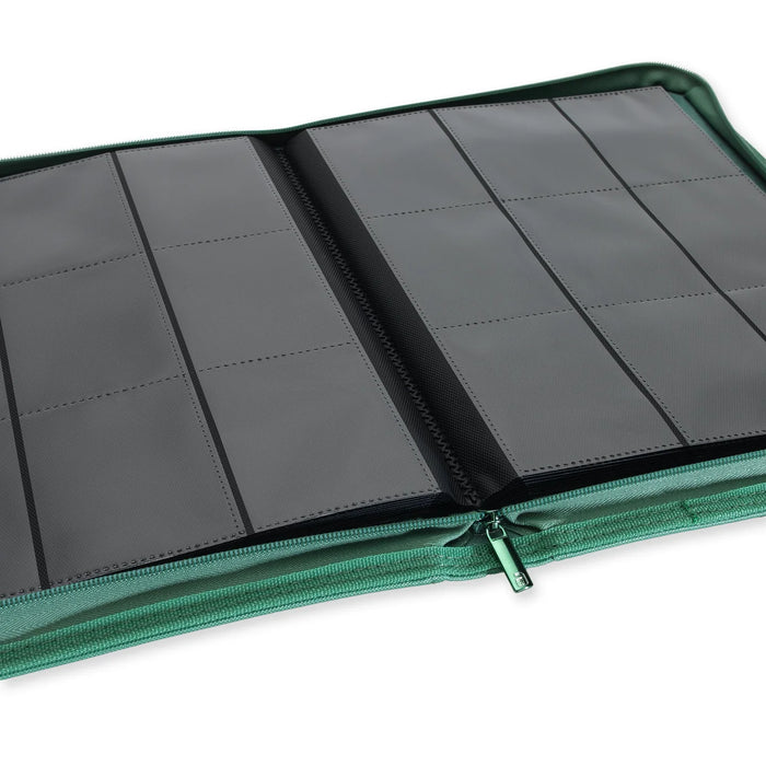 Vault X : 9-Pocket Exo-Tec Zip Binder - Metallic Green