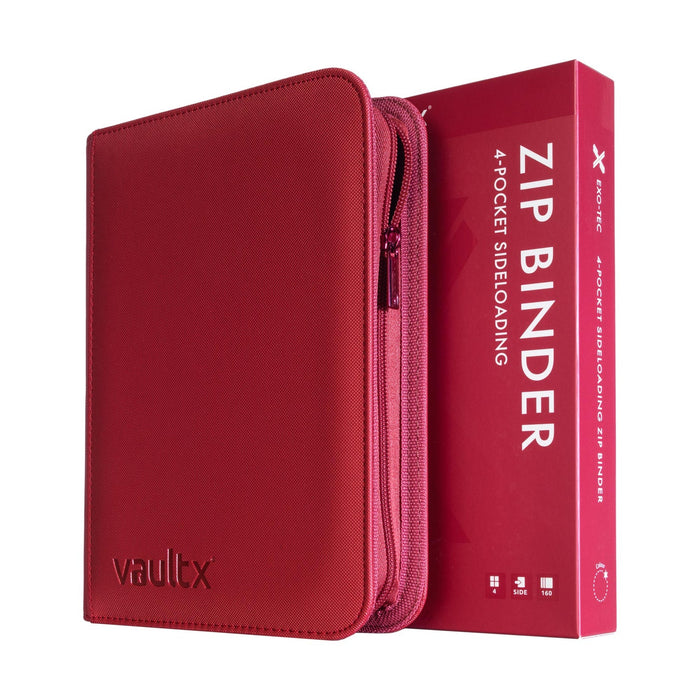 Vault X : 4-Pocket Exo-Tec Zip Binder - Metallic Red