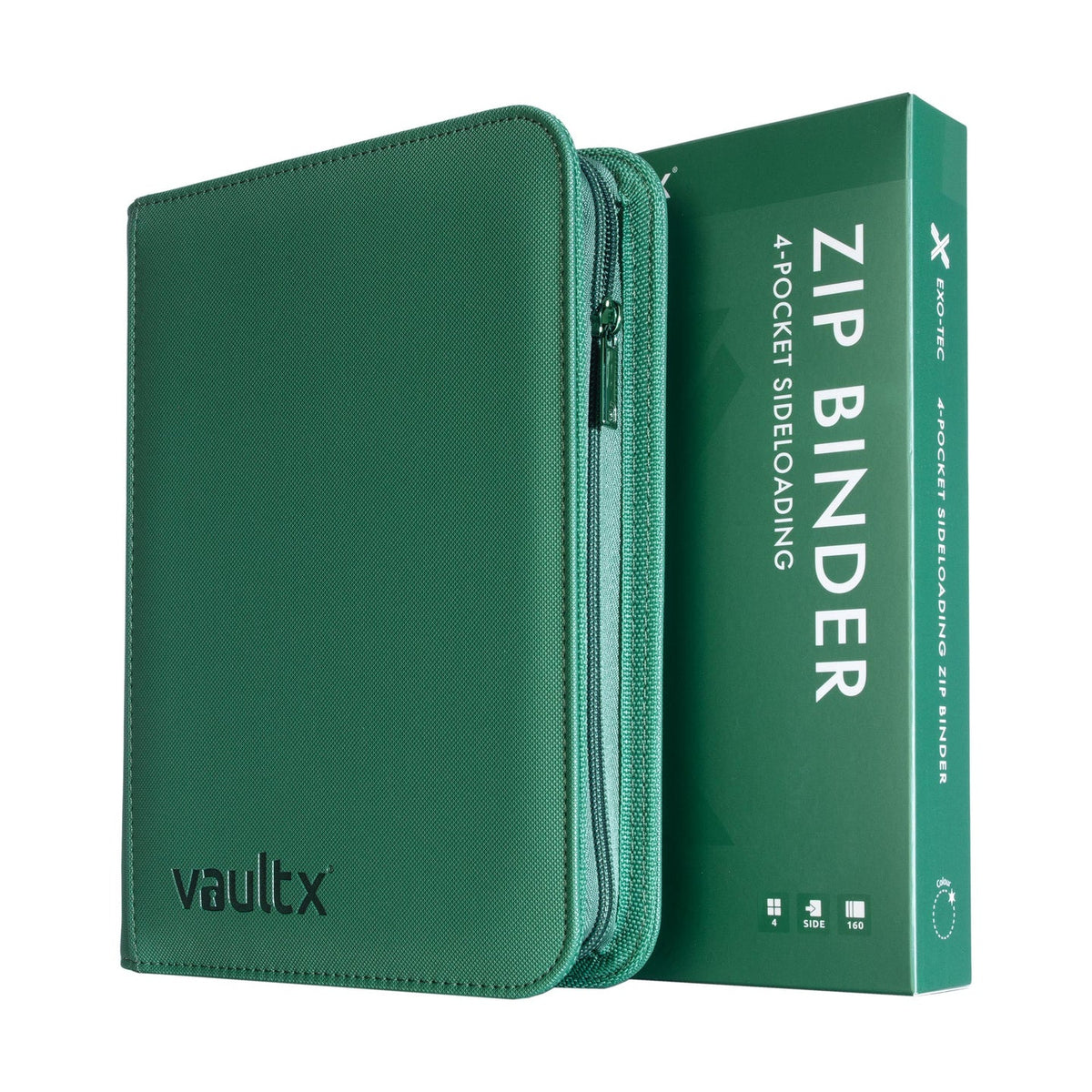 Vault X : 4-Pocket Exo-Tec Zip Binder - Metallic Green - Lockett Labs UK