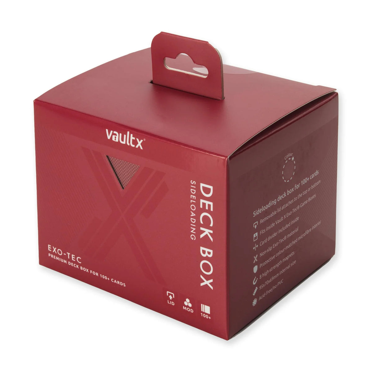 Vault X : Sideloading Deck Box 100+ - Metallic Red - Lockett Labs UK