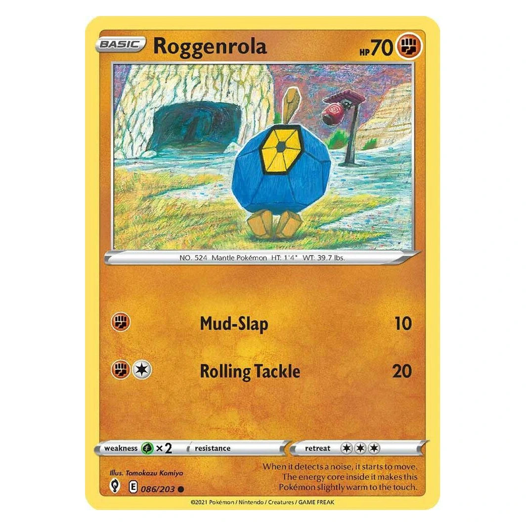 Roggenrola : SWSH07: EVOLVING SKIES - 086/203 trading card