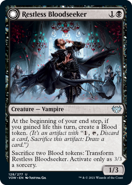 Restless Bloodseeker // Bloodsoaked Reveler : INNISTRAD CRIMSON VOW - 128/277 - Lockett Labs UK