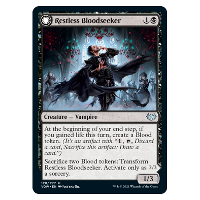 Restless Bloodseeker // Bloodsoaked Reveler : INNISTRAD CRIMSON VOW - 128/277