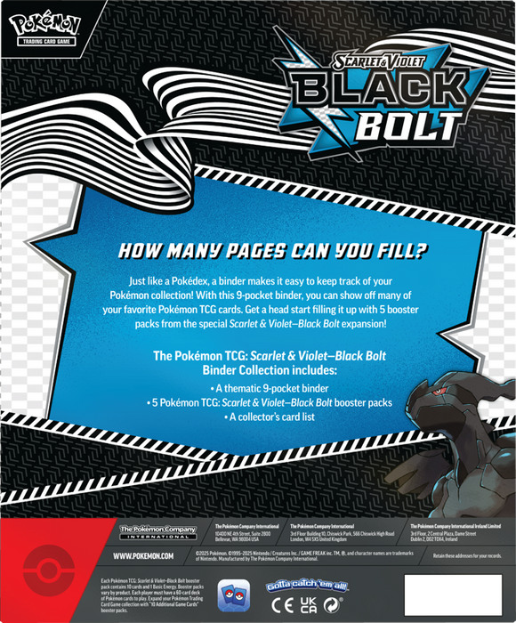 Pokemon : Black Bolt Binder Collection *PRE ORDER*