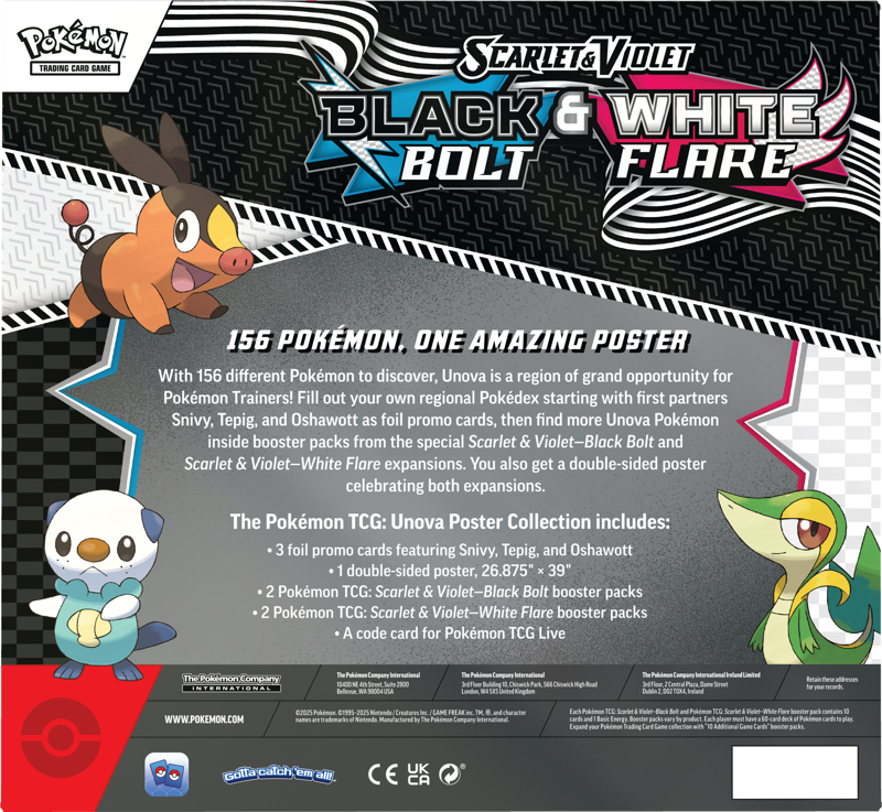 Pokemon : Black Bolt & White Flare Unova Poster Collection - Lockett Labs UK