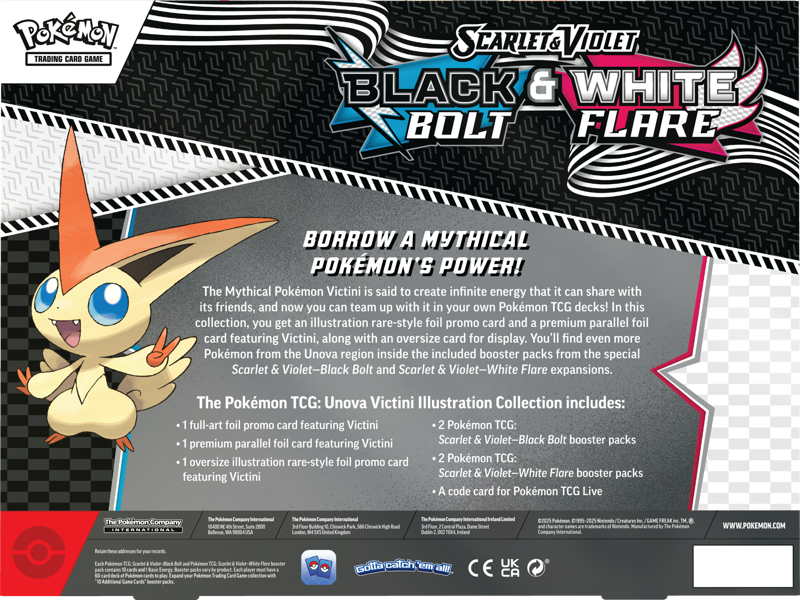 Pokemon : Black Bolt & White Flare Unova Victini Illustration Collection *PRE ORDER*